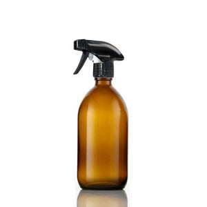 Amber Glass Bottle with Trigger Spray Top (500ml)