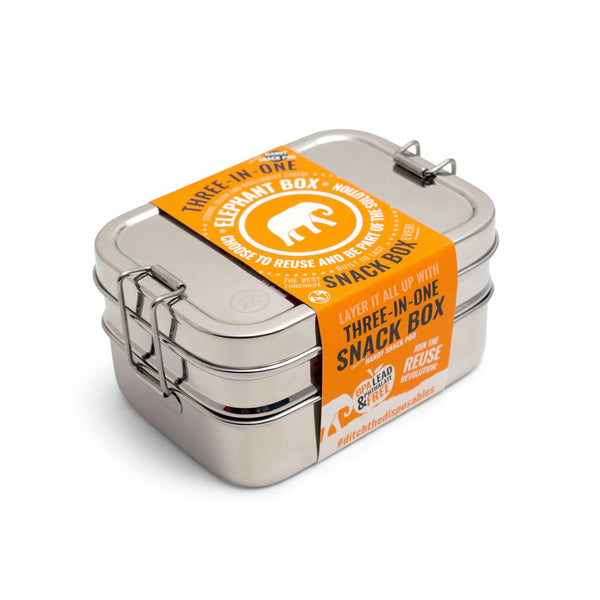 Elephant Box Stainless Steel Three-in-One Lunch Box