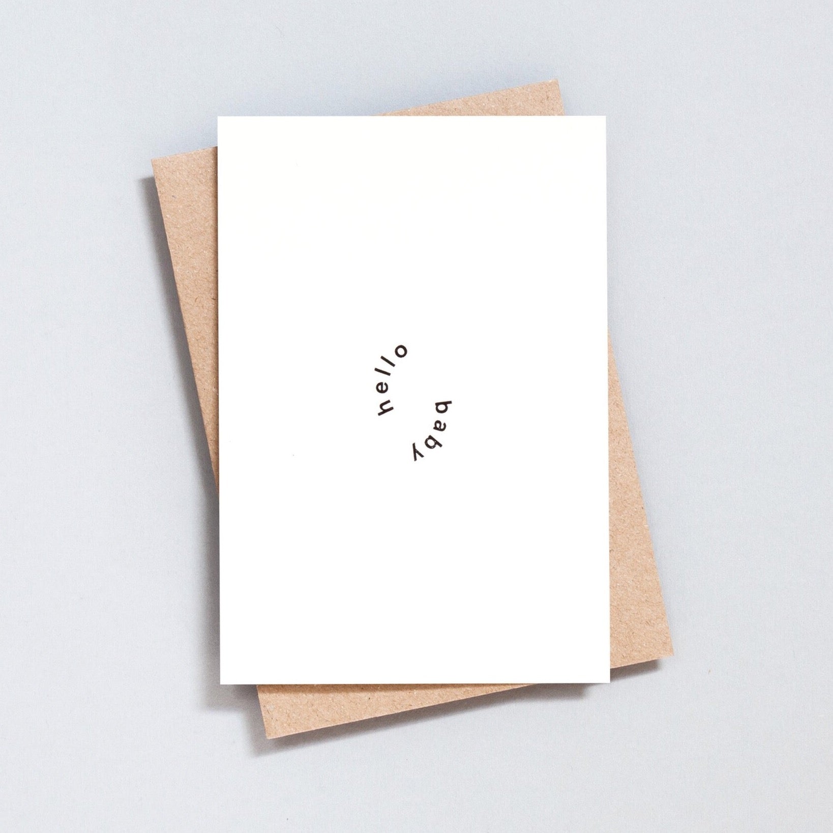 Ola Hand Printed Greetings Card - Hello Baby