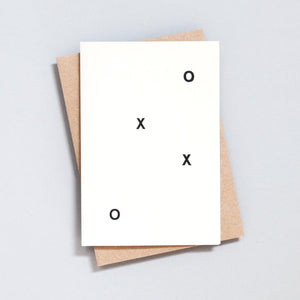 Ola Hand Printed Greetings Card - XOXO