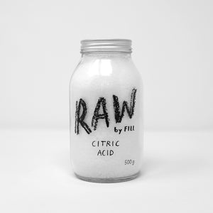 Clear Glass Jar with Cap Top - Citric Acid (500g)