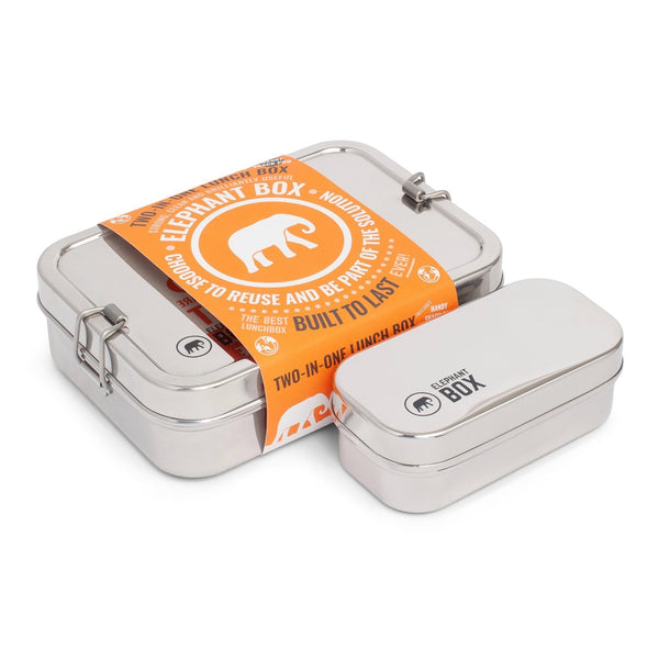 Elephant Box Stainless Steel Two-in-One Lunch Box